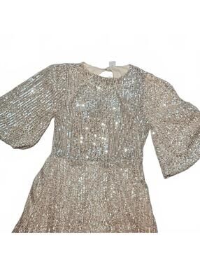 Old Navy XS Sequin Party Dress with Bell Sleeves